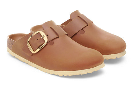 Boston Big Buckle Oiled Leather Cognac - pair