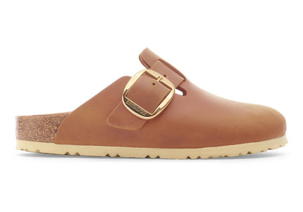 Boston Big Buckle Oiled Leather Cognac - side