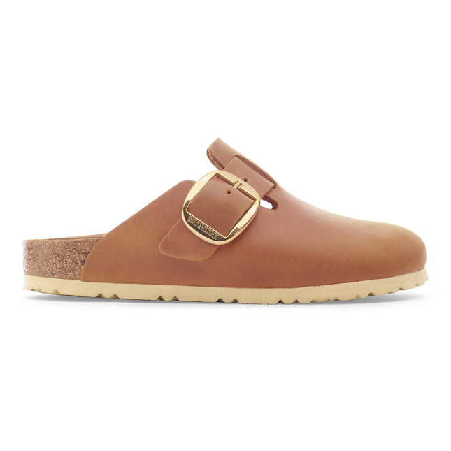 Boston Big Buckle Oiled Leather Cognac - side