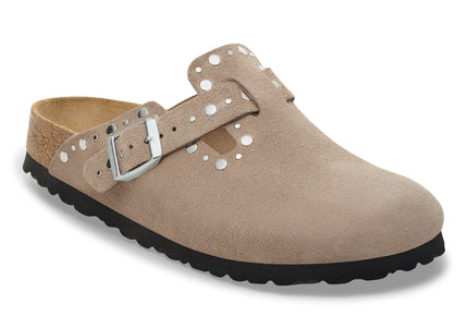 BIRKENSTOCK BOSTON RIVET WOMEN CLOGS - Taupe