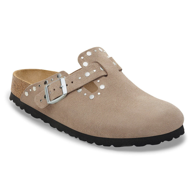 BIRKENSTOCK BOSTON RIVET WOMEN CLOGS - Taupe