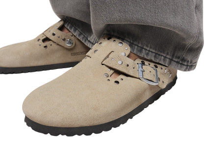 BIRKENSTOCK BOSTON RIVET WOMEN CLOGS - Taupe