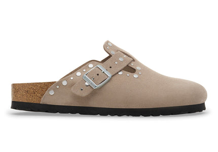 BIRKENSTOCK BOSTON RIVET WOMEN CLOGS - Taupe