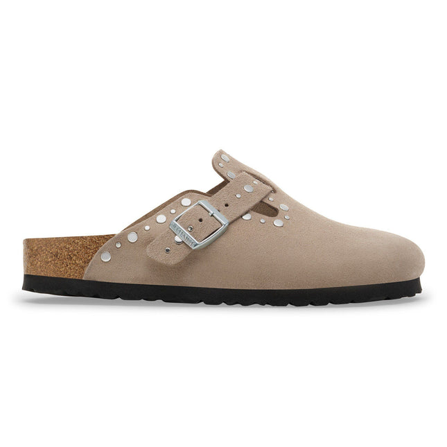 BIRKENSTOCK BOSTON RIVET WOMEN CLOGS - Taupe