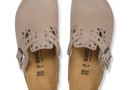 BIRKENSTOCK BOSTON RIVET WOMEN CLOGS - Taupe