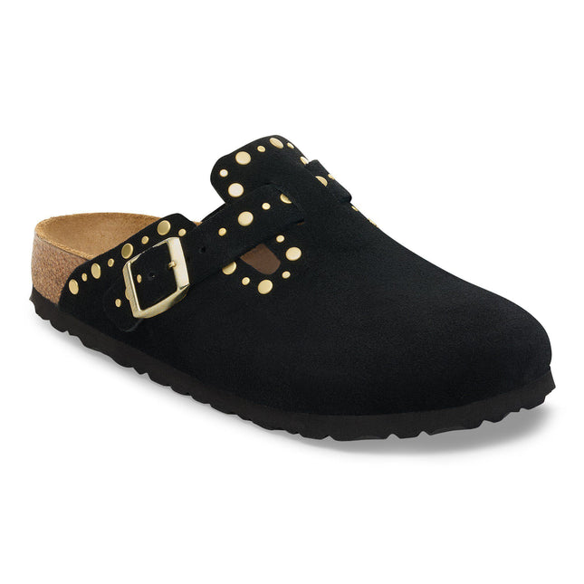 BIRKENSTOCK BOSTON RIVET WOMEN CLOGS - Black