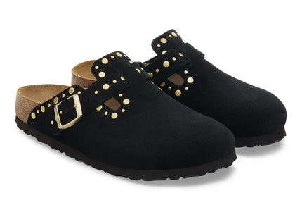 BIRKENSTOCK BOSTON RIVET WOMEN CLOGS - Black