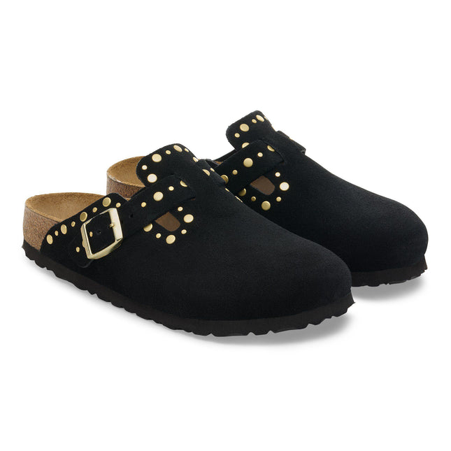BIRKENSTOCK BOSTON RIVET WOMEN CLOGS - Black