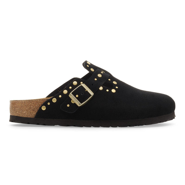 BIRKENSTOCK BOSTON RIVET WOMEN CLOGS - Black