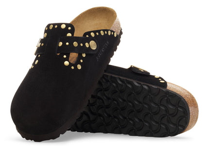 BIRKENSTOCK BOSTON RIVET WOMEN CLOGS - Black