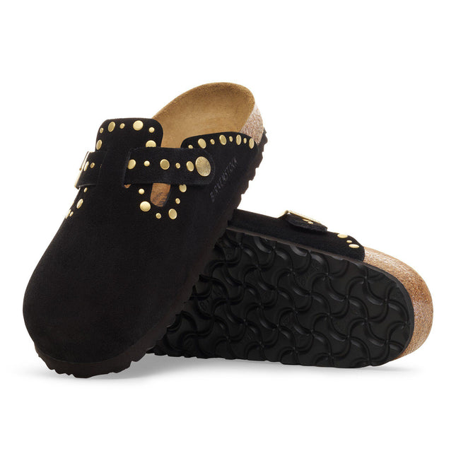 BIRKENSTOCK BOSTON RIVET WOMEN CLOGS - Black