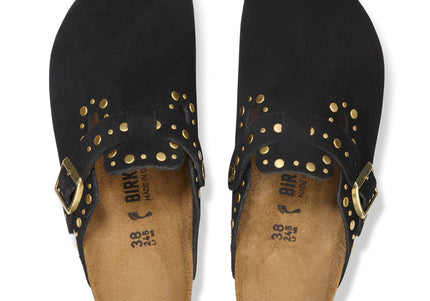 BIRKENSTOCK BOSTON RIVET WOMEN CLOGS - Black