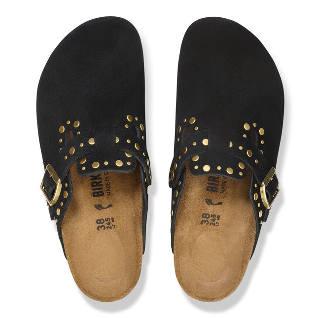 BIRKENSTOCK BOSTON RIVET WOMEN CLOGS - Black