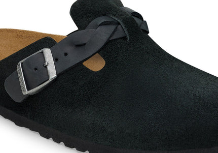 Boston Braided Suede Leather Black - detail