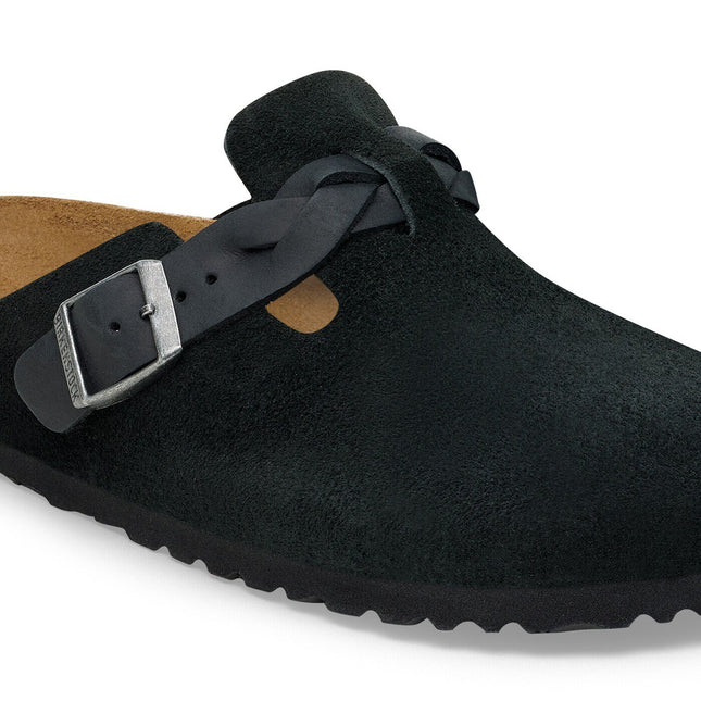 Boston Braided Suede Leather Black - detail