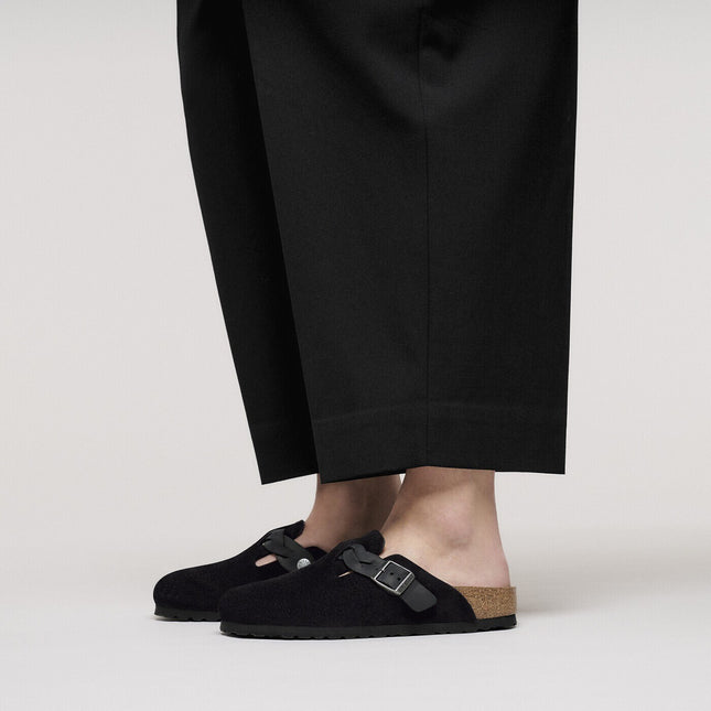 Boston Braided Suede Leather Black - model