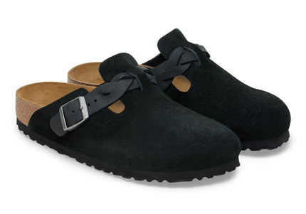 Boston Braided Suede Leather Black - pair