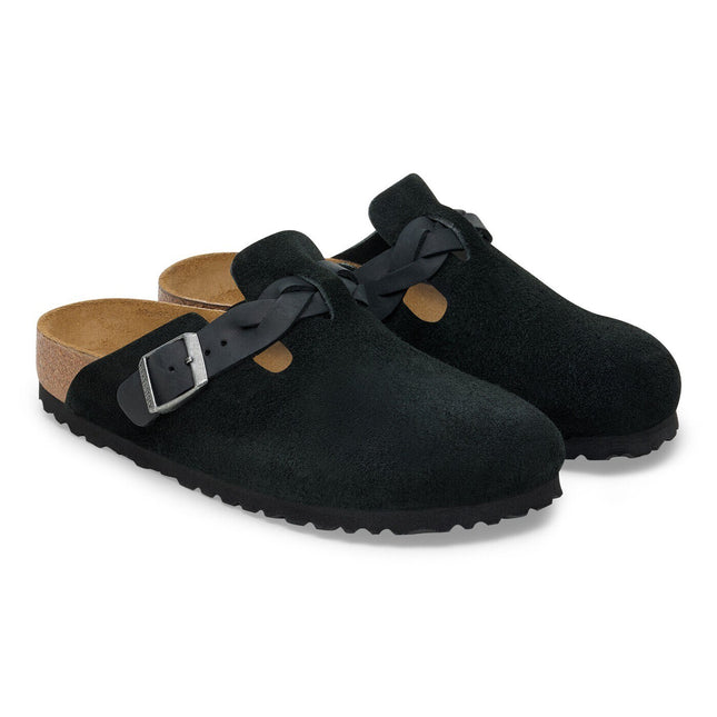 Boston Braided Suede Leather Black - pair