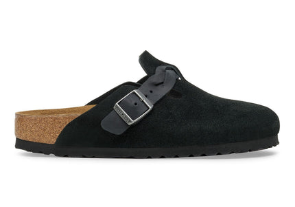 Boston Braided Suede Leather Black - side