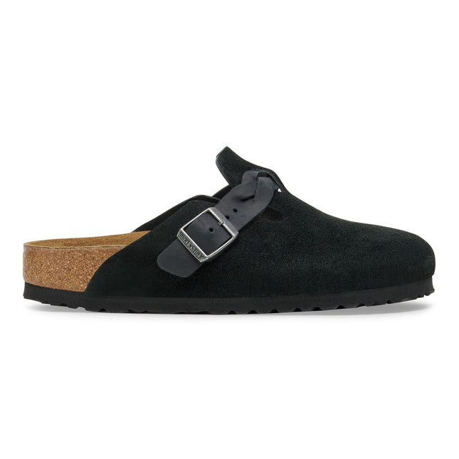 Boston Braided Suede Leather Black - side