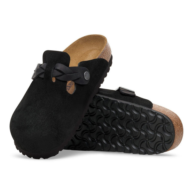 Boston Braided Suede Leather Black - sole
