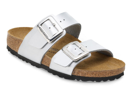 BIRKENSTOCK Sydney Luxe Buckle Birko-Flor Silver