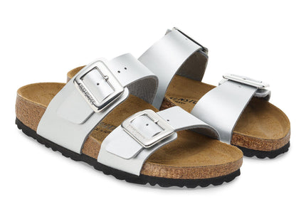 BIRKENSTOCK Sydney Luxe Buckle Birko-Flor Silver