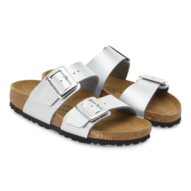 BIRKENSTOCK Sydney Luxe Buckle Birko-Flor Silver