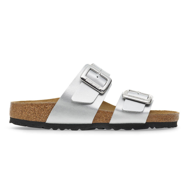 BIRKENSTOCK Sydney Luxe Buckle Birko-Flor Silver