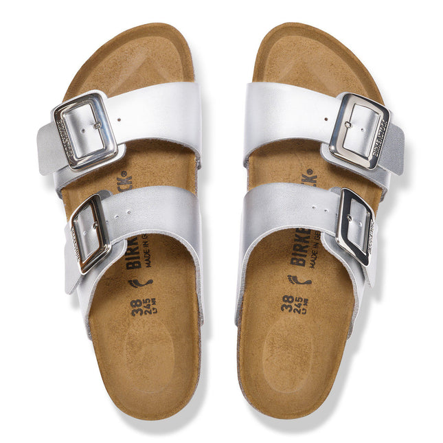 BIRKENSTOCK Sydney Luxe Buckle Birko-Flor Silver
