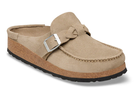 BIRKENSTOCK Buckley Braided Suede Leather Taupe