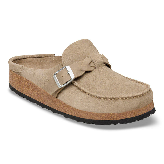 BIRKENSTOCK Buckley Braided Suede Leather Taupe