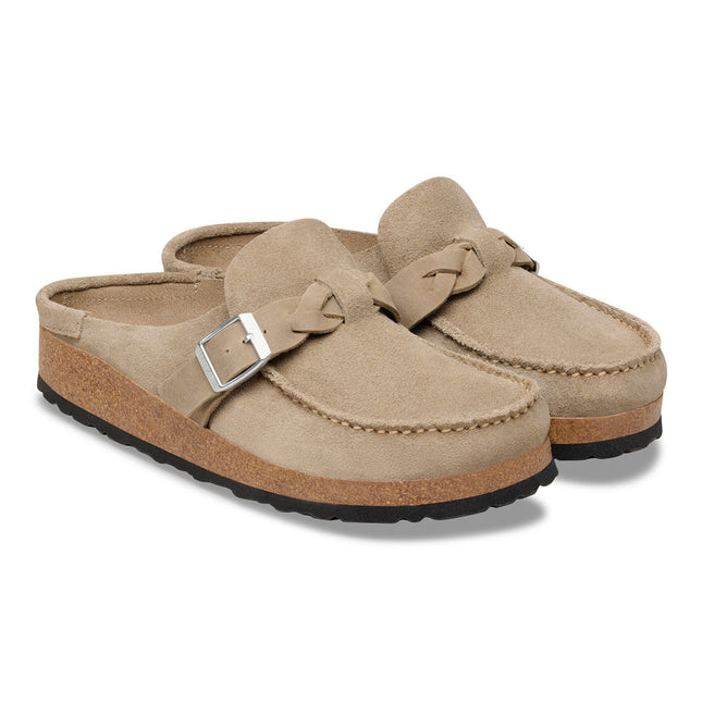 BIRKENSTOCK Buckley Braided Suede Leather Taupe