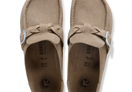 BIRKENSTOCK Buckley Braided Suede Leather Taupe