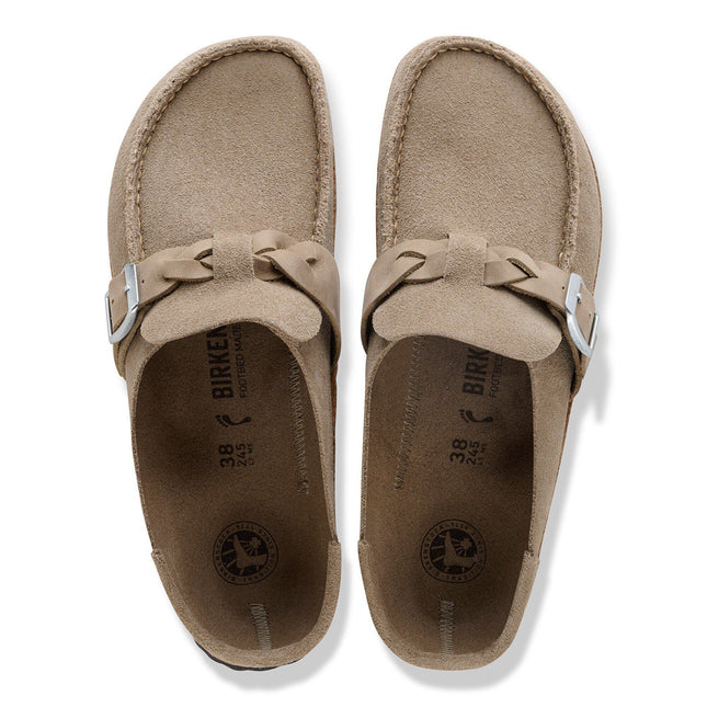 BIRKENSTOCK Buckley Braided Suede Leather Taupe