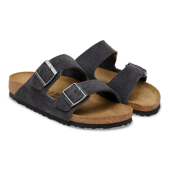 Arizona Suede Leather Charcoal - pair