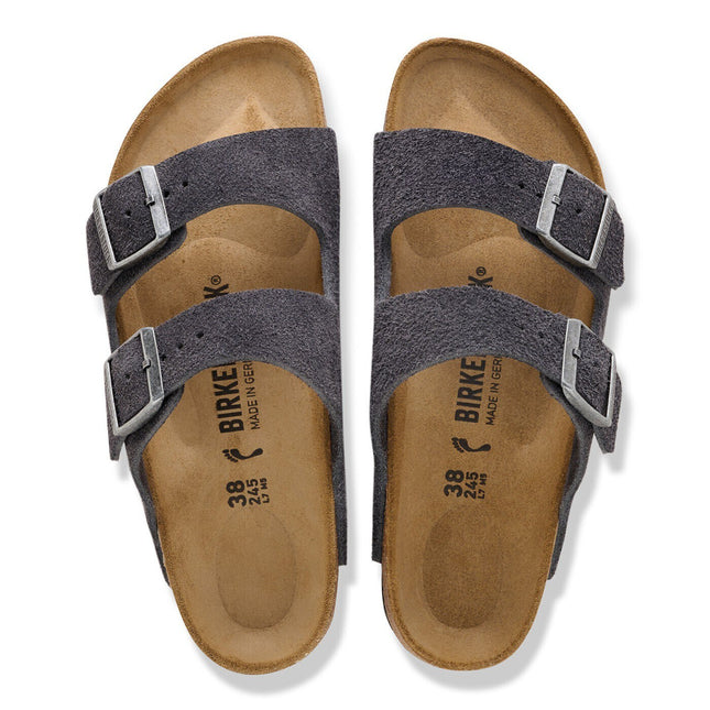 Arizona Suede Leather Charcoal - top