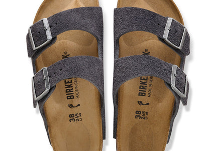 Arizona Suede Leather Charcoal - top