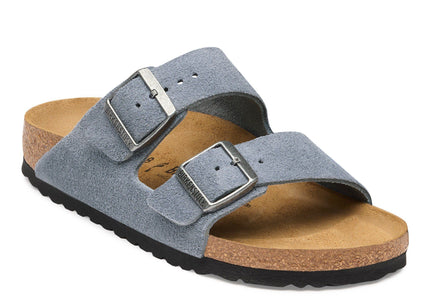 BIRKENSTOCK Arizona Suede Leather Stone Blue