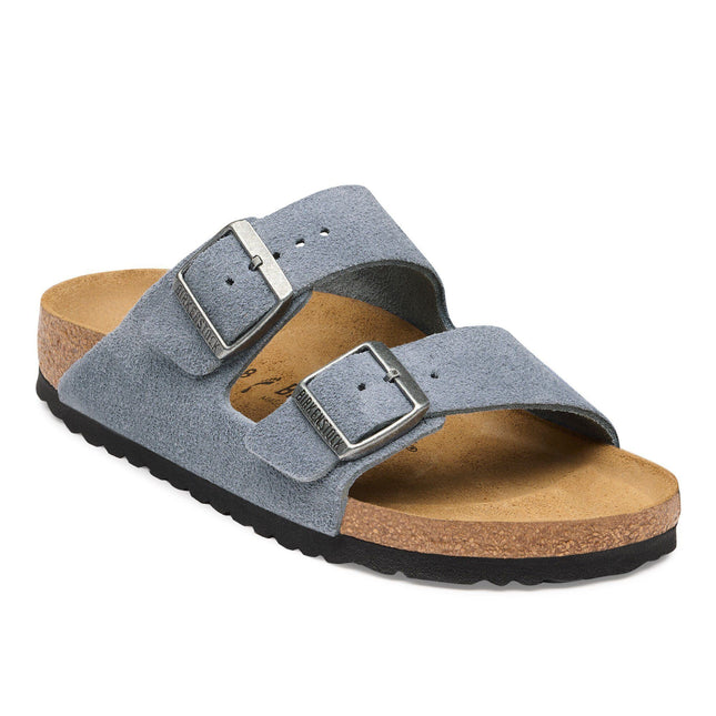 BIRKENSTOCK Arizona Suede Leather Stone Blue