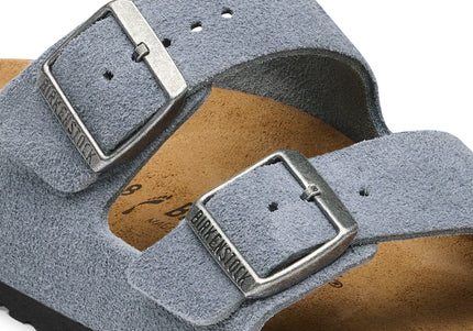 BIRKENSTOCK Arizona Suede Leather Stone Blue