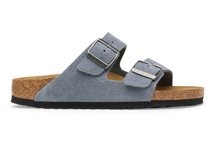 BIRKENSTOCK Arizona Suede Leather Stone Blue