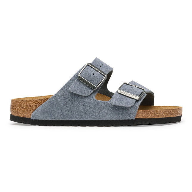 BIRKENSTOCK Arizona Suede Leather Stone Blue