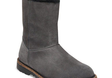 BIRKENSTOCK Uppsala Zip Shearling Suede Charcoal