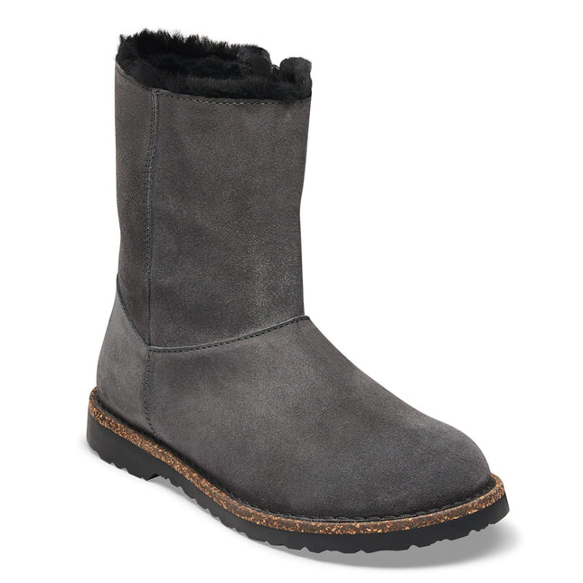 BIRKENSTOCK Uppsala Zip Shearling Suede Charcoal