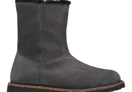 BIRKENSTOCK Uppsala Zip Shearling Suede Charcoal