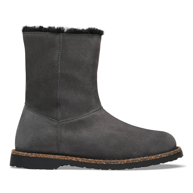 BIRKENSTOCK Uppsala Zip Shearling Suede Charcoal