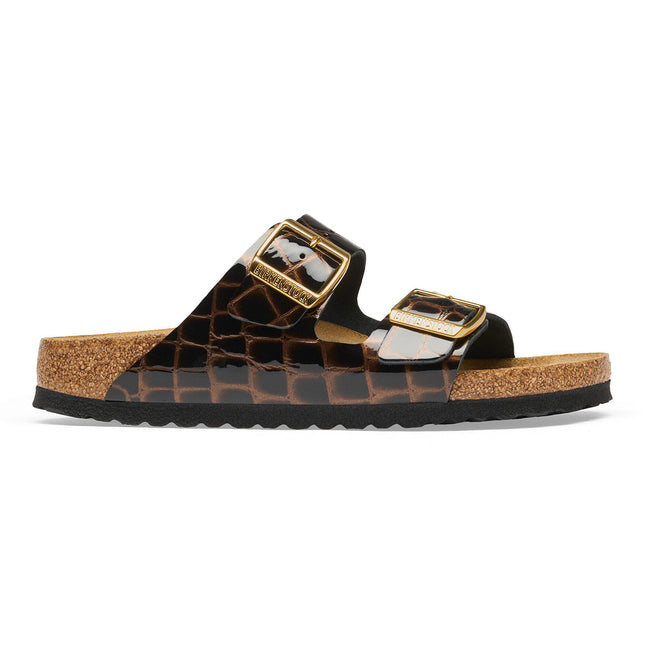 BIRKENSTOCK Arizona Leather Emboss Animal Black