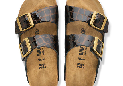 BIRKENSTOCK Arizona Leather Emboss Animal Black