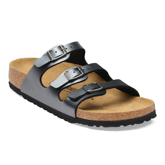 BIRKENSTOCK Florida Birko-Flor Metallic Black